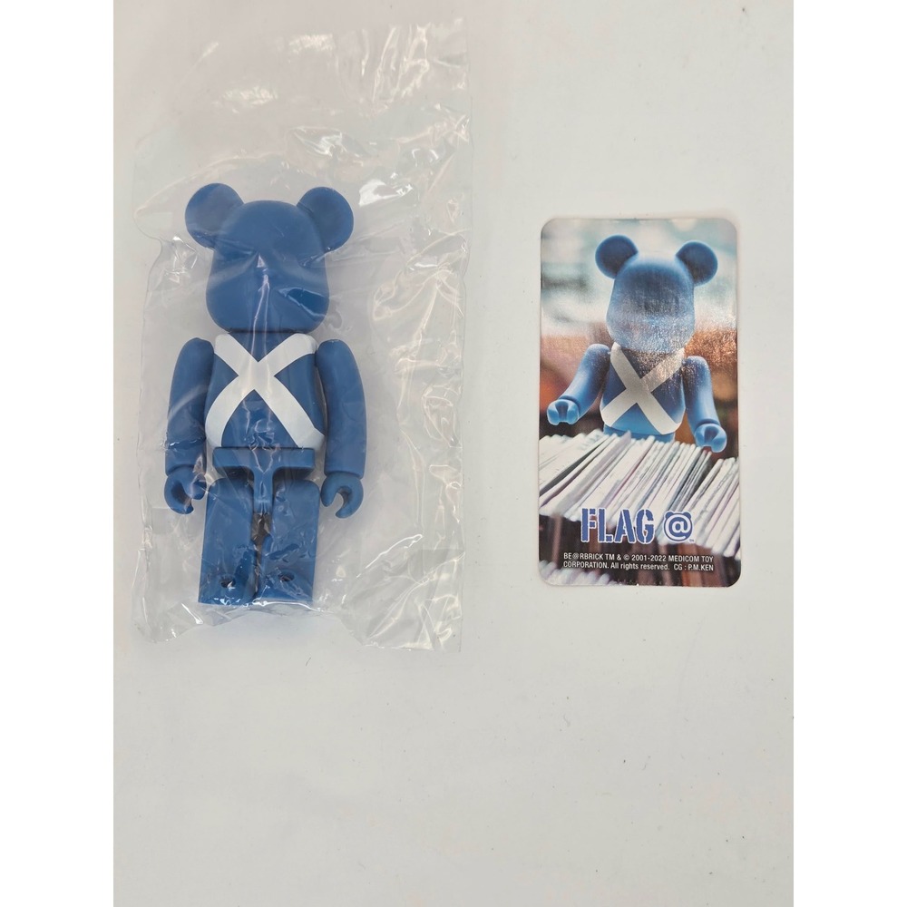 Medicom Toy Be@rbrick Series 44 FLAG @ 100% Blue White Figure with Card 2022